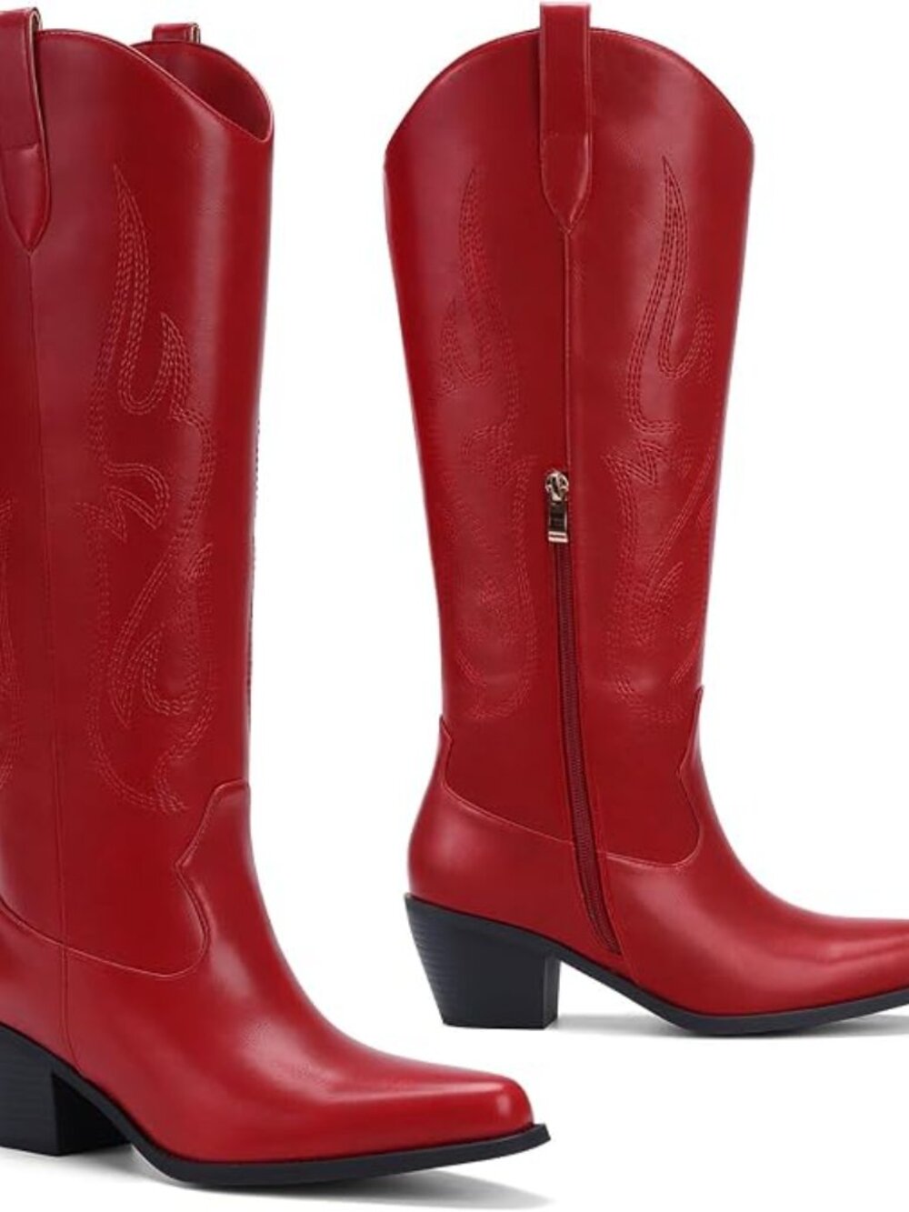 Cowboy Boots for Women - Knee High Wide Calf Cowgirl Boots - Picture 4 of 5